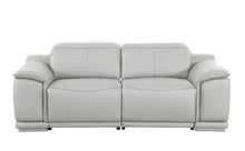 Load image into Gallery viewer, Italian Leather Reclining Metal USB Sofa (720415) - Light Gray