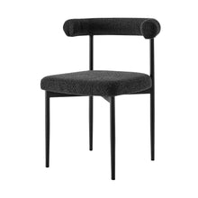 Load image into Gallery viewer, Upholstered Polyester Open Back Dining Side Chairs (Set of 2) - Black