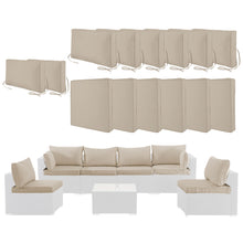Load image into Gallery viewer, Cushion Covers For 7 Piece Wicker Sectional Sofa, 14 Pack Seat And Back Slipcovers With Zipper
