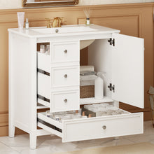 Load image into Gallery viewer, Modern Bathroom Vanity With Sink, 1 Cabinet & 3 Drawers