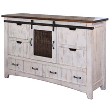 Load image into Gallery viewer, Solid Wood Six Drawer Triple Dresser - Antiqued White