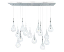 Load image into Gallery viewer, Bulb Multi Light Transparent Metal Dimmable Chandelier With Shades - Silver / Clear