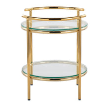 Load image into Gallery viewer, Rhonda - Contemporary / Glam Side Table - Gold / Clear