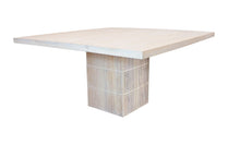 Load image into Gallery viewer, 60" Square Solid Wood Pedestal Base Dining Table - Ivory