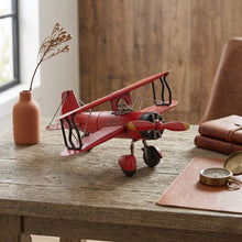 Load image into Gallery viewer, Hand Painted 1933 G5 Bi Plane Model Airplane - Red / Black