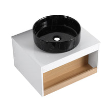 Load image into Gallery viewer, Floating Bathroom Vanity With Vessel Sink With Open Shelf Storage