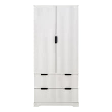 Load image into Gallery viewer, Fluted Kitchen Pantry Cabinet With 2 Large Drawers & 8 Door Spice Rack