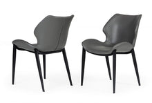 Load image into Gallery viewer, Faux Leather Industrial Dining Chairs (Set of 2) - Gray