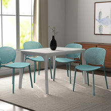 Load image into Gallery viewer, Heavy Duty Plastic Dining Side Chairs (Set of 4) - Blue