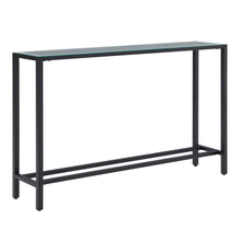 Load image into Gallery viewer, 56" Mirrored Glass Console Table - Black