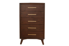 Load image into Gallery viewer, Solid Wood Five Drawer Chest - Walnut