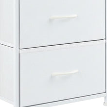 Load image into Gallery viewer, Fabric Metal And Wood Two Drawer Dresser - White