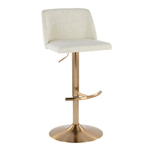Load image into Gallery viewer, Toriano - Contemporary Adjustable Barstool Swivel With Rounded T Footrest (Set of 2)