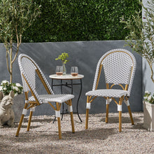 Load image into Gallery viewer, Outdoor Rattan And Aluminum French Bistro Chairs Set