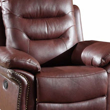 Load image into Gallery viewer, Leather Match Recliner - Burgundy