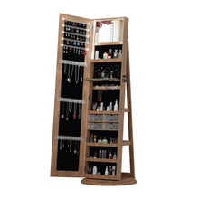 Load image into Gallery viewer, Swivel Jewelry Cabinet With Full Length Mirror