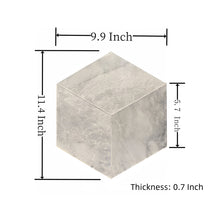 Load image into Gallery viewer, Hexagon Natural Marble Polished Tile For Wall And Floor (Set of 12)