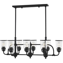 Load image into Gallery viewer, 21" Eight Light Dimmable Chandelier With Shades - Black