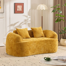Load image into Gallery viewer, Curved 2 Person Compress Sofa With Armrests, Includes Pillows