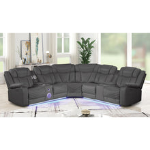 Load image into Gallery viewer, Challenger - Recliner Sectional Sofa, Built In USB, C Ports & Bluetooth