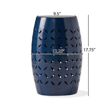 Load image into Gallery viewer, Outdoor Lace Cut Side Table - Navy Blue