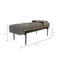 Load image into Gallery viewer, Upholstered Cocktail Ottoman With Slide Tray - Multi