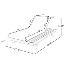 Load image into Gallery viewer, Acacia Wood Lounge Chaise Set With Headrest And Water Resistant Cushions - Beige