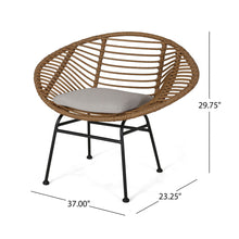 Load image into Gallery viewer, Cordella - Outdoor Woven Wicker Chairs With Cushions, (Set of 2)