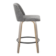 Load image into Gallery viewer, Toriano - Contemporary Fixed Height Counter Stool With Swivel & Round Footrest (Set of 2)