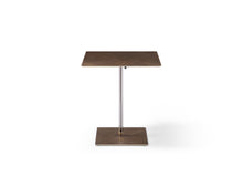 Load image into Gallery viewer, Steel Height Adjustable Square Pedestal End Table - Bronze / Silver