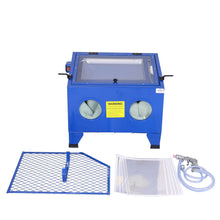Load image into Gallery viewer, Bench Top Portable Sand Blaster Cabinet Kit 25 Gallon With 80 Psi Capacity - Blue
