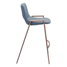 Load image into Gallery viewer, 26" Steel Low Back Counter Height Bar Chairs (Set of 2) - Gray And Brown