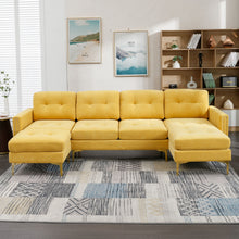 Load image into Gallery viewer, Modern L - Shape Convertible Sectional Sofa With Movable Ottoman