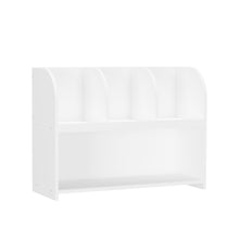 Load image into Gallery viewer, Bookcase With 4 Compartments, Storage Shelf For Toys And Books - White