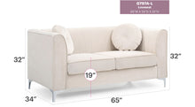 Load image into Gallery viewer, Glam Styled Micro Suede Loveseat