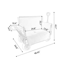 Load image into Gallery viewer, 3 In 1 Folding Wagon With Bench Seat & Rear Mounted Tabletop - Orange
