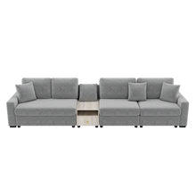 Load image into Gallery viewer, Modular Sofa Couch With Storage Armrest And Center Console