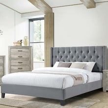 Load image into Gallery viewer, Modern Diamond Tufted Headboard Bed With Nailhead Trim