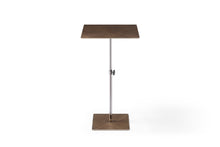 Load image into Gallery viewer, Steel Height Adjustable Square Pedestal End Table - Bronze / Silver