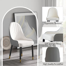 Load image into Gallery viewer, Modern Sponge-Filled Dining Chair, Solid Wood Metal Legs, Suitable For Restaurants, Living Rooms And Rooms (Set of 2)