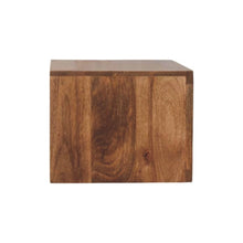 Load image into Gallery viewer, 18" Solid Wood Carved Geometric 1 Drawer Floating Nightstand - Brown