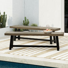 Load image into Gallery viewer, Cloud - Outdoor Bench With Acacia Wood Frame And Slat Panel Design