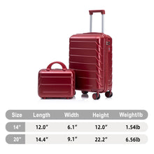 Load image into Gallery viewer, Spinner Luggage Set With Combination Lock
