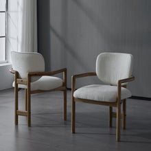 Load image into Gallery viewer, Upholstered Arm Dining Chairs (Set of 2)