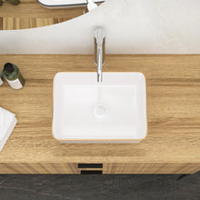 Load image into Gallery viewer, Modern European Style Ceramic Rectangular Vessel Bathroom Sink