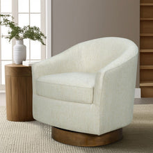 Load image into Gallery viewer, Upholstered Swivel Chair - Cream
