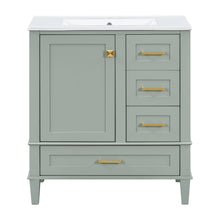 Load image into Gallery viewer, Bathroom Vanity, Modern Bathroom Cabinet With Sink Combo Set, Bathroom Storage Cabinet With A Soft Closing Door And 3 Drawers, Solid Wood Frame