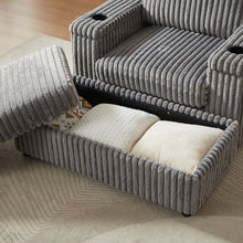 Load image into Gallery viewer, 3 Seater Sofa With 2 Ottomans For Living Room