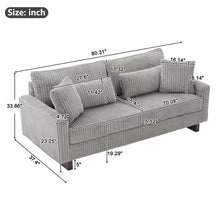 Load image into Gallery viewer, Modern Loveseat Sofa With 4 Pillows