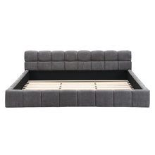 Load image into Gallery viewer, Elegant Upholstered Bed With Checkerboard Design
